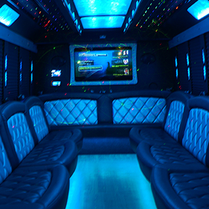 luxury party bus seats